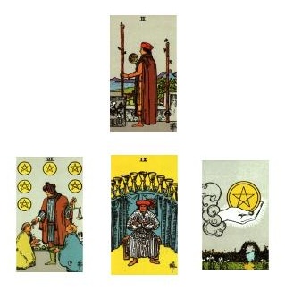 Rider-Waite Tarot reading 2-1-11