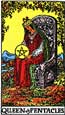 13 queen pentacles