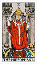 Tarot Verbatim's Card Meaning for The Hierophant Tarot Card.