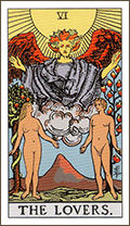 Tarot Verbatim's Card Meaning for The Lover Tarot Card.